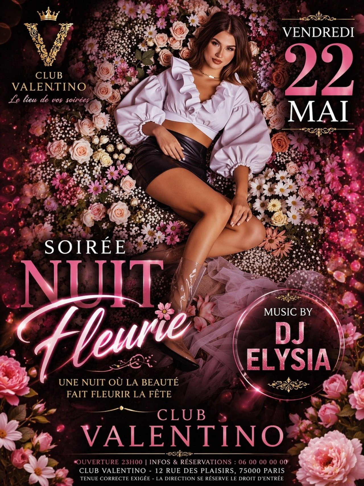 Soirée Fleurie Au Club Valentino