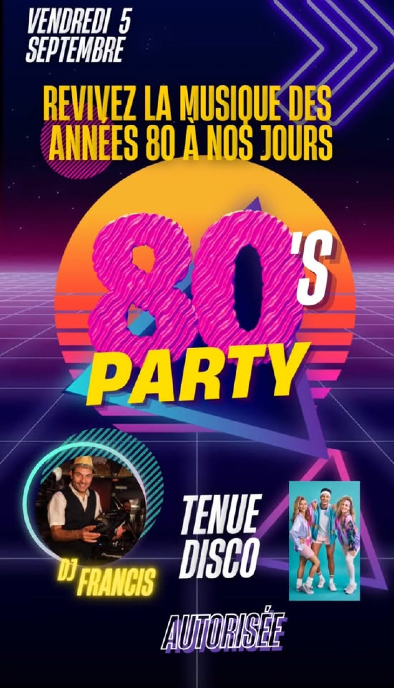 Soirée Années 80 à Nos Jours